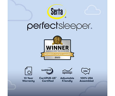 Serta Perfect Sleeper Oasis Sleep 13.25" Twin Plush Mattress & Box Spring Set