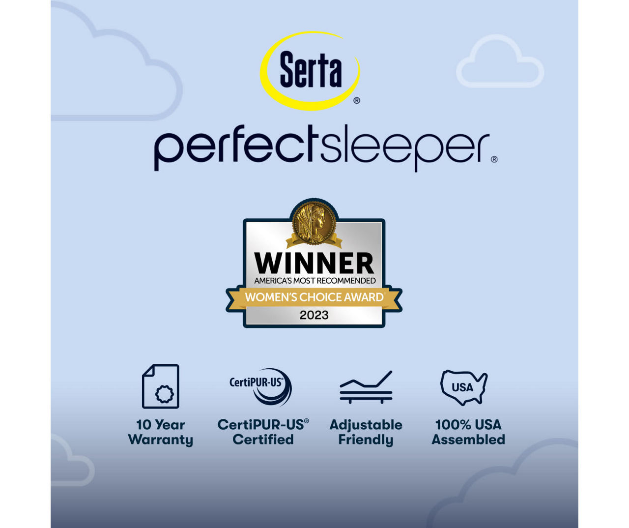 Serta Perfect Sleeper Radiant Rest Hybrid 14" California King Firm Mattress & Box Spring Set