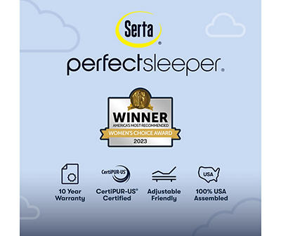 Serta Perfect Sleeper Oasis Sleep 15" Twin Plush Pillow Top Mattress & Low Profile Box Spring Set
