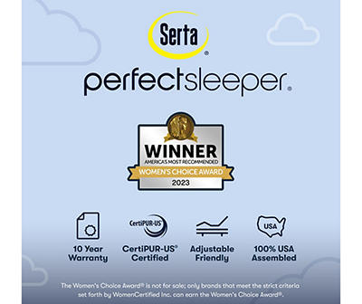 Serta Perfect Sleeper Nurture Night 14.5" Full Plush Pillow Top Mattress & Low Profile Box Spring Set