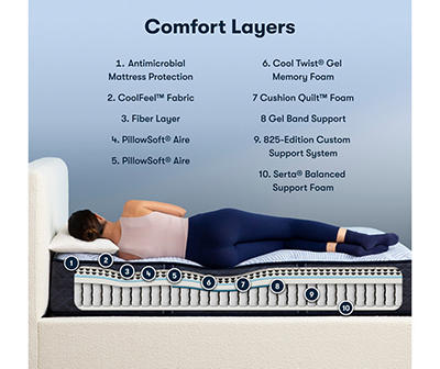 Serta Perfect Sleeper Nurture Night 13.5" Twin Medium Mattress & Low Profile Box Spring Set