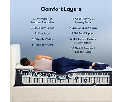 Serta Perfect Sleeper Nurture Night 13.5" King Medium Mattress & Low Profile Box Spring Set