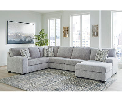 Broyhill Pembrey Pewter 3-Piece Sectional