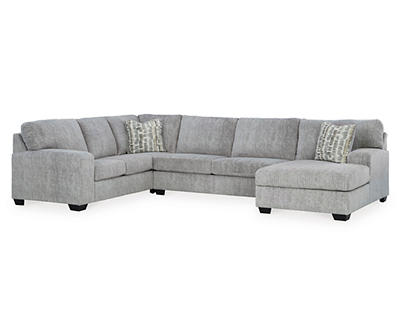 Broyhill Pembrey Pewter 3-Piece Sectional