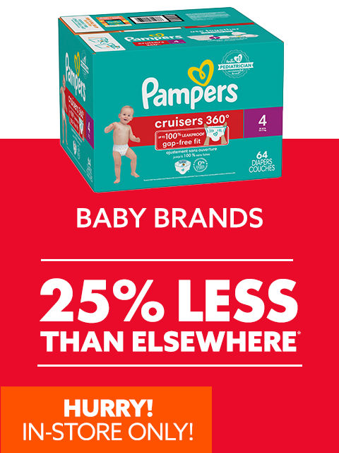 Baby Brands 25% Less Than Elsewhere!