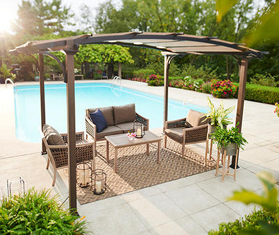 Broyhill Madison 6-Piece Cushioned Patio Seating & Pergola Collection