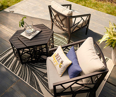 Real Living Verrado 4-Piece Cushioned Patio Chat Set