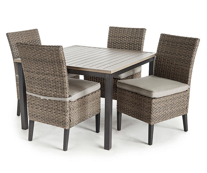 Eagle Brooke 5-Piece All-Weather Wicker Cushioned Patio Dining Set