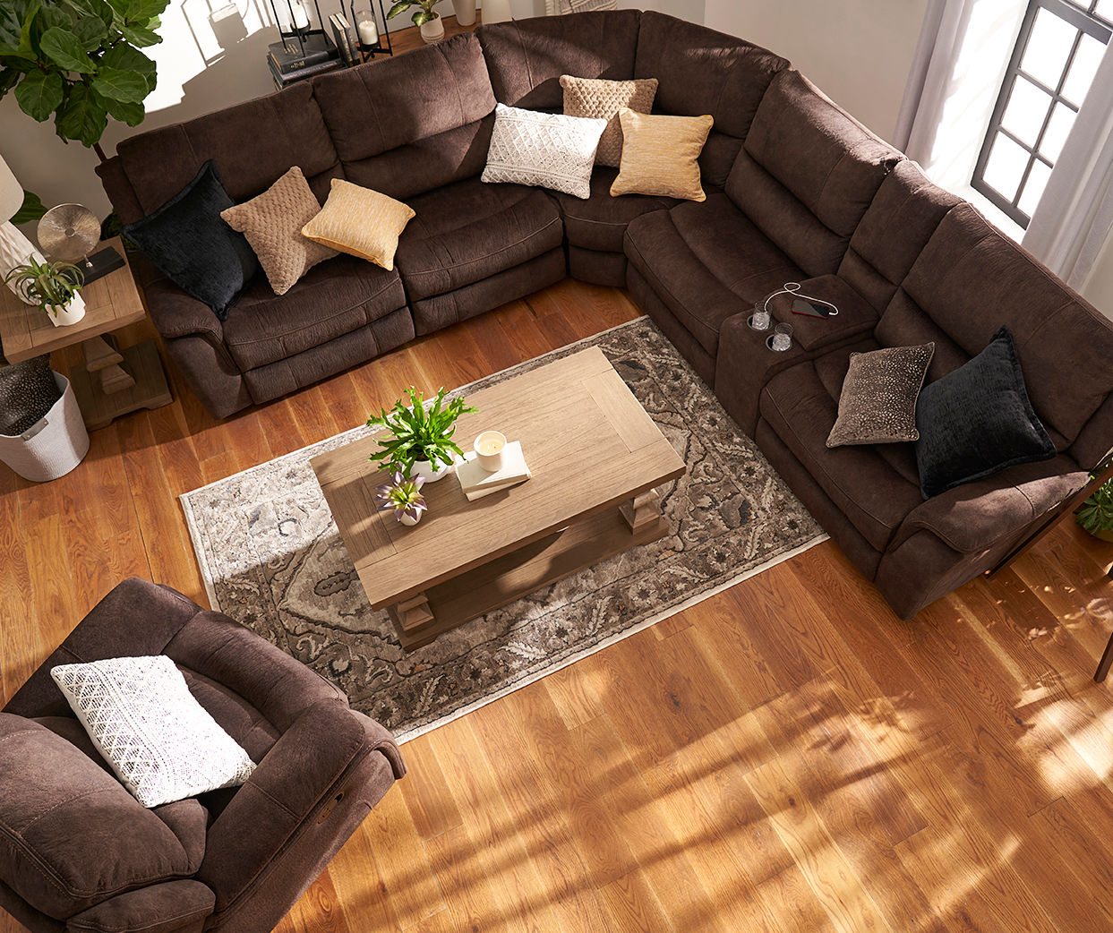 brown sectional sofa decorating ideas