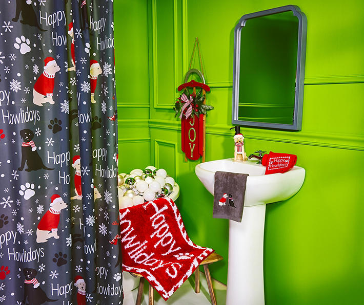 Home for the Holidays: A Paws-itively Festive Bathroom