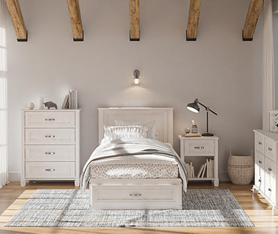 Magnolia Ivory Oak Twin Bedroom Set