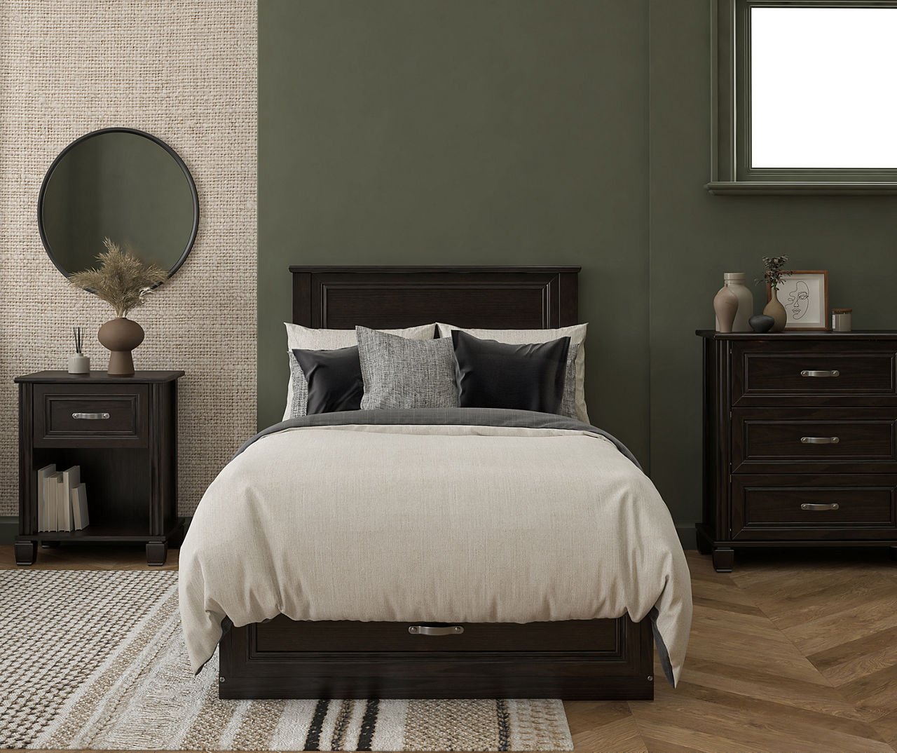 Andover Oak Espresso Twin Bedroom Set Big Lots