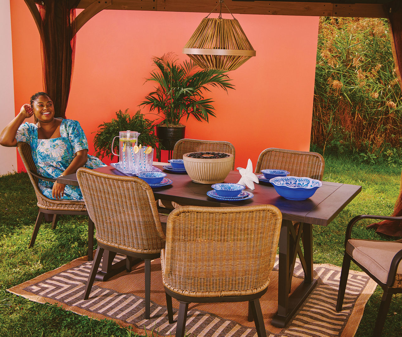 Yorktown 7-Piece Wicker Cushioned Patio Dining Collection | Big Lots