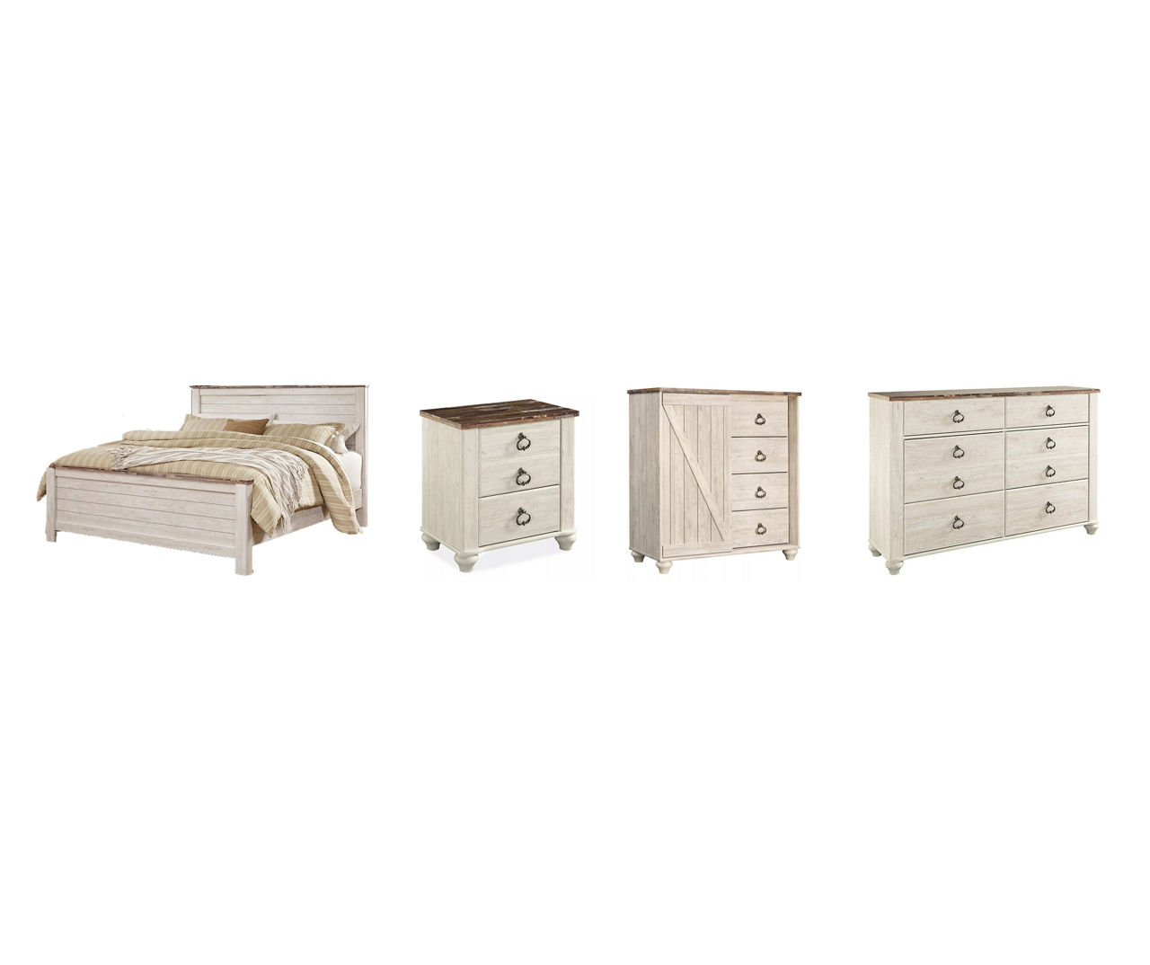 Signature Design by Ashley® Hollentown Whitewash Night Stand, Stylehouse  Furnishings