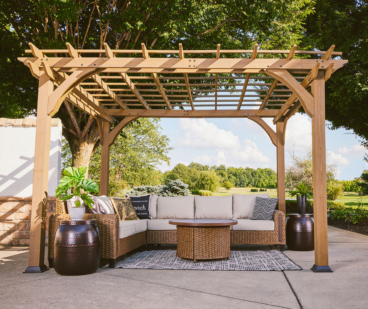 Broyhill 10 x 12 Laurel Terrace Cedar Pergola Big Lots