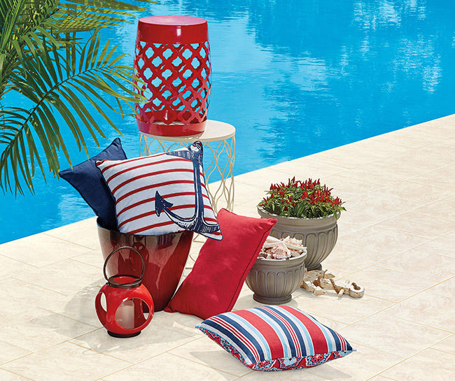 Red white and blue best sale outdoor pillows