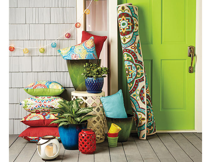 Colorful Medallion Patio Accessory Collection