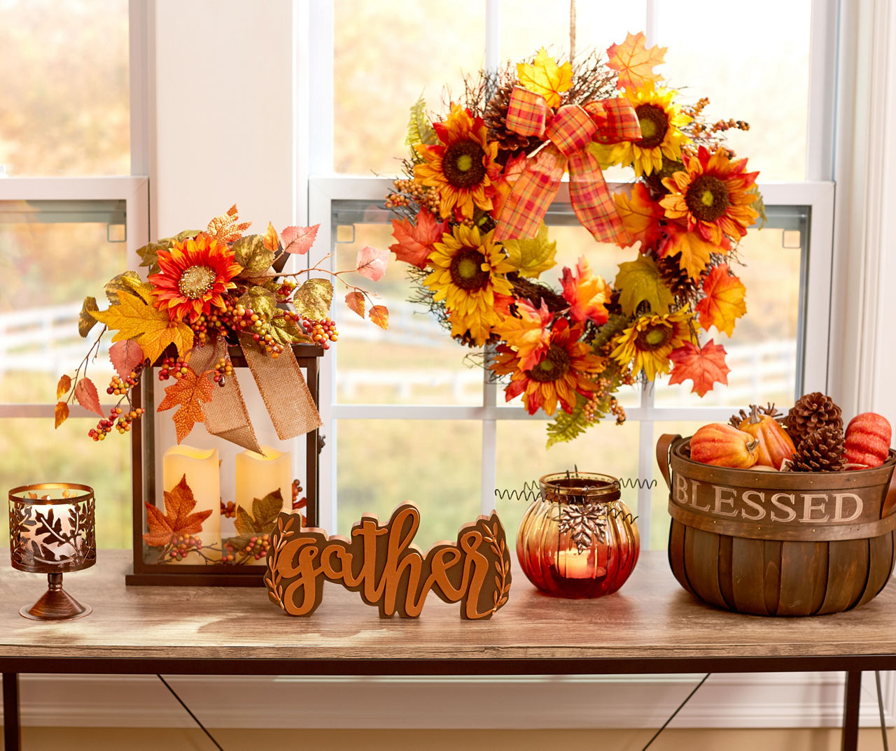 Classic Sunflowers & Leaves Fall Décor | Big Lots