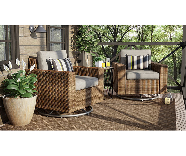 Wilson Fisher Shadow Creek Small Space Patio Glider Chairs