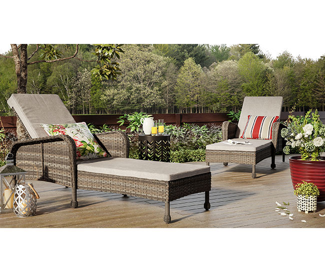 Real Living Oakmont Small Space Patio Chaise Set Big Lots
