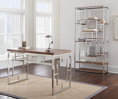 Alize Brown & Chrome Office Furniture Collection