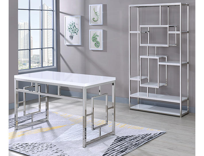 Alize White & Chrome Office Furniture Collection